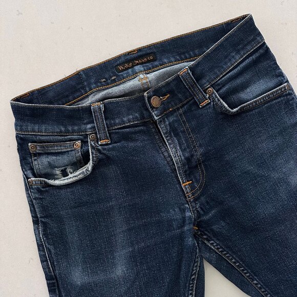 NUDIE JEANS TIGHT TERRY IN MEDIUM WASH - Picture 3 of 6